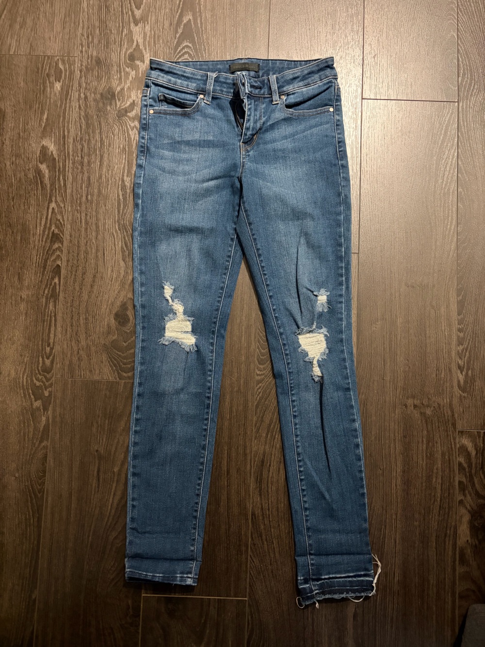 Uniqlo Blue Ripped Skinny Jeans